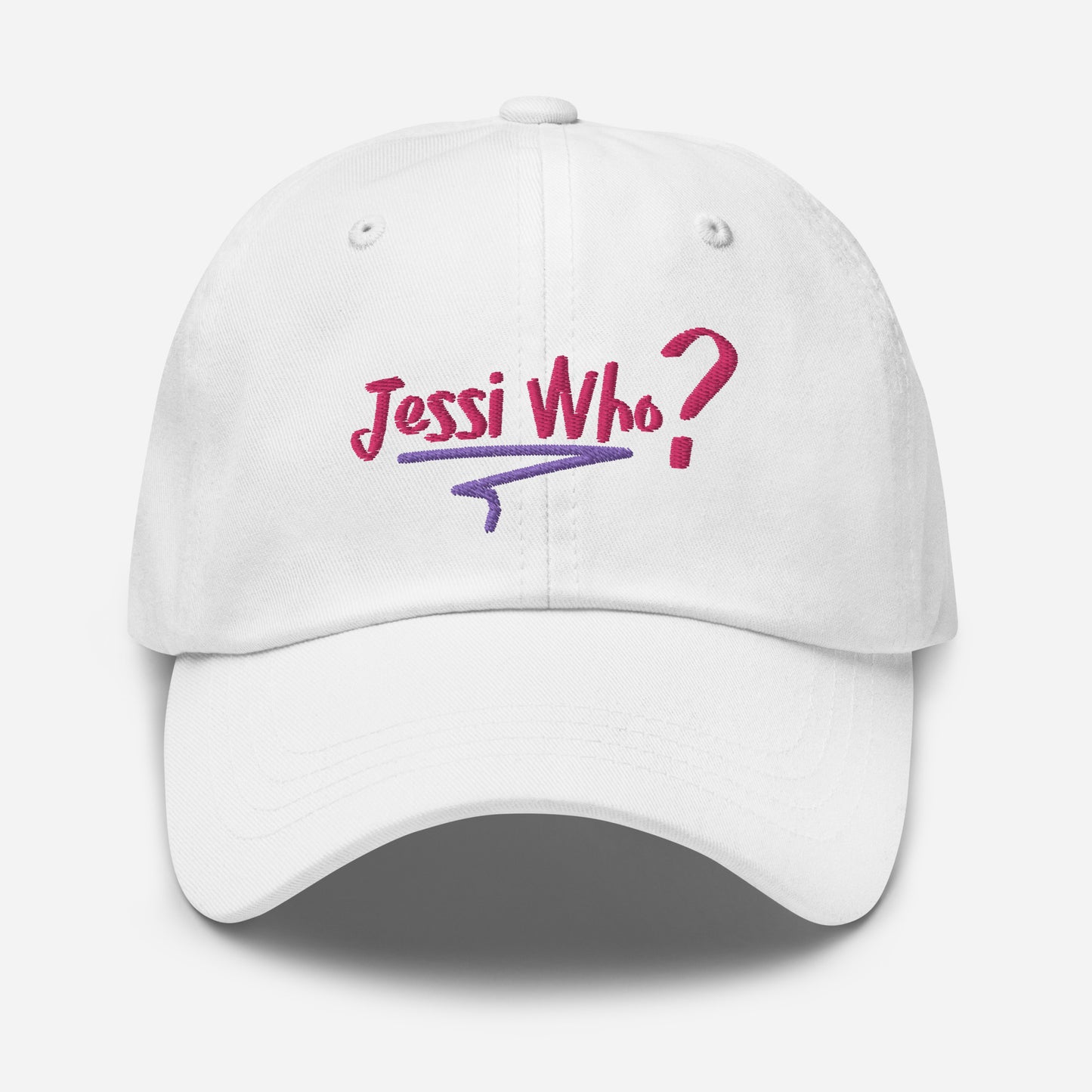 Jessi Who? text logo hat